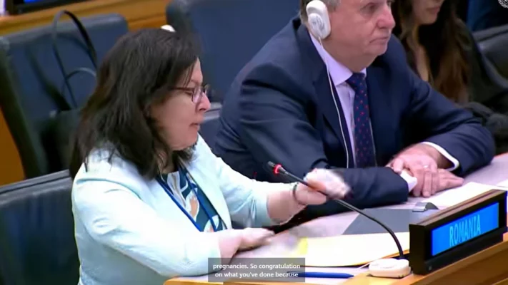 Declarație controversată a reprezentantei României la ONU: Felicitări pentru că 'ați pus capăt atâtor sarcini'