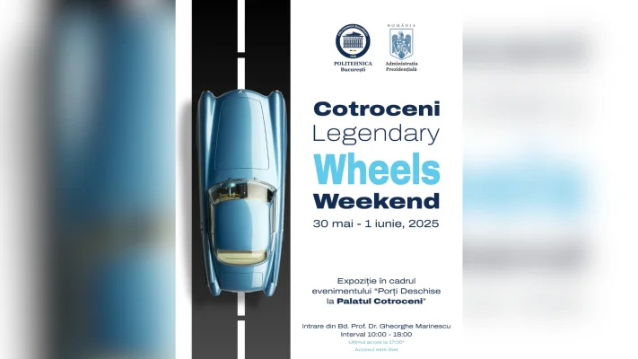 Cotroceni Legendary Wheels Weekend- Mașinile care au scris istorie revin în lumina reflectoarelor. Palatul Cotroceni devine muzeul viu al mobilității clasice