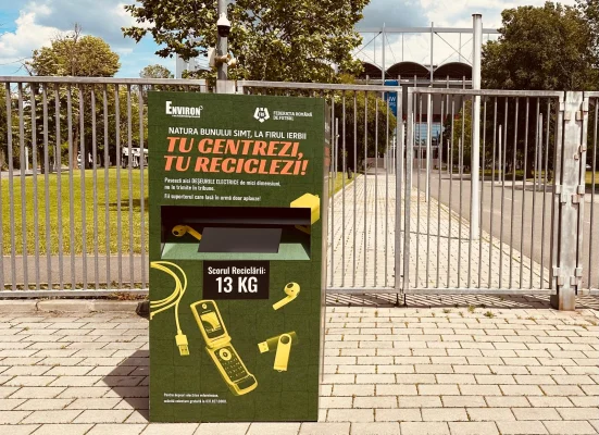 Suporterii Naționalei, îndemnați să recicleze aparate electrice mici înaintea meciului România-Cipru din 10 iunie