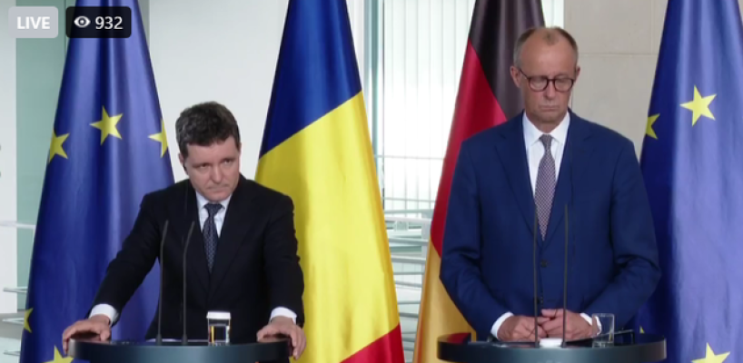 Nicuşor Dan, după întâlnirea cu cancelarul german: Am discutat de oportunităţile care există pentru industria de apărare / Am discutat de posibilitatea de a colabora în cadrul programului SAFE al Uniunii Europene
