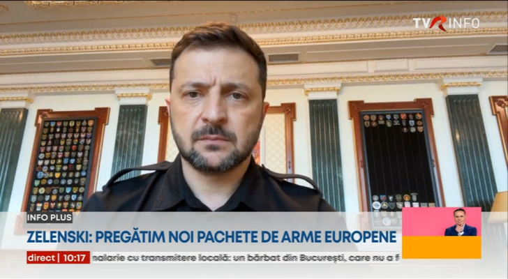 Zelenski: Ucraina primește din nou armament din SUA. Pregătim noi pachete de arme europene