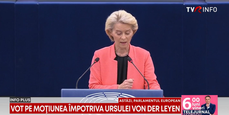 Vot pe moțiunea de cenzură împotriva Ursulei von der Leyen. Fără șanse de reușită, dar cu ecou politic