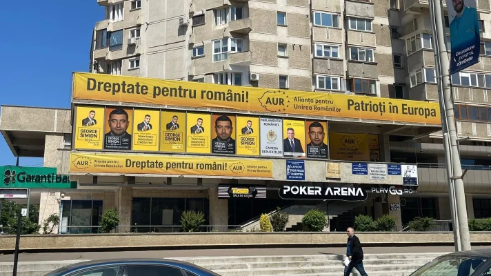 BEC a decis înlăturarea afișelor electorale de pe sediul AUR din Iași, admițând contestația PNL