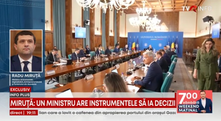 Ministrul Economiei, Radu Miruță, la TVR Info: Trebuie să eliminăm inechităţile din instituţii, trebuie modificate criteriile de performanţă