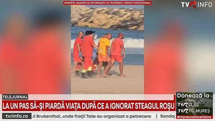Tânără de 21 de ani, la un pas să se înece în Costinești. Salvamarii au salvat-o în ultima clipă