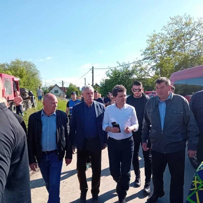 Președintele Nicușor Dan a ajuns în localitatea Băcel din județul Covasna