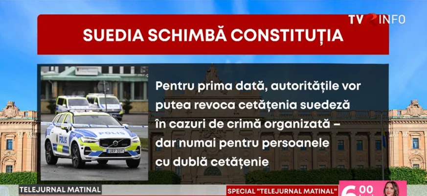 Suedia schimbă Constituția: infractorii cu dublă cetățenie pot rămâne fără pașaport