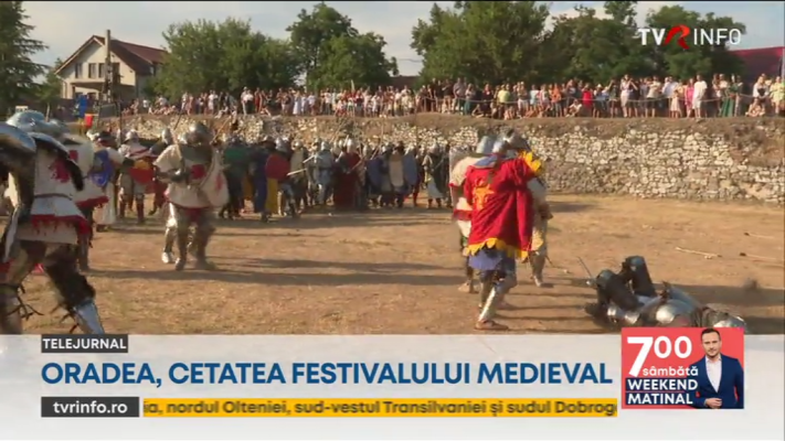 Oradea, cetatea Festivalului Medieval. Marea luptă dintre cavaleri, principala atracție pentru spectatori
