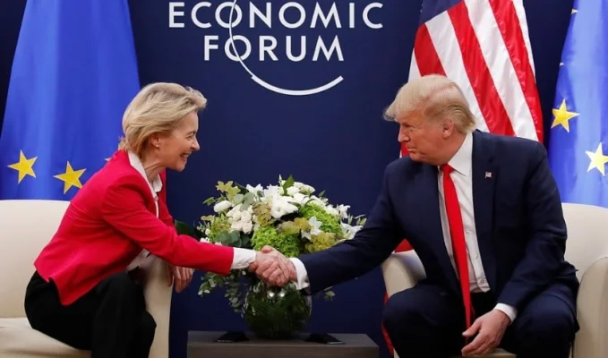 Ursula von der Leyen a avut o ”discuţie bună” la telefon cu preşedintele american Donald Trump pe tema taxelor vamale, anunţă Comisia Europeană