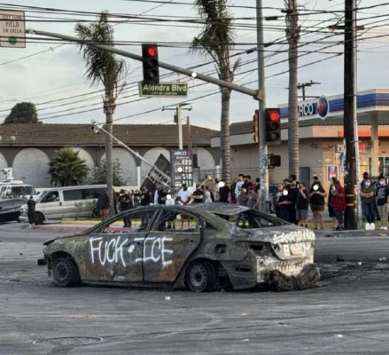 Violență în Los Angeles: zeci de persoane au fost arestate, o autostradă a fost închisă