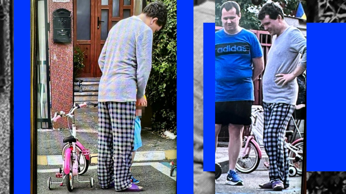 Imagini inedite. Președintele Nicușor Dan în pijama și papuci mov