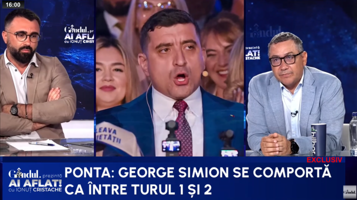 Victor Ponta:”George Simion se comportă ca între turul 1 și turul 2″