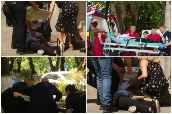 VIDEO Scene dramatice la priveghiul soțului Irinei Loghin. Cântăreața a fost sprijinită pe drumul spre capelă, ”Regina întunericului” a leșinat!
