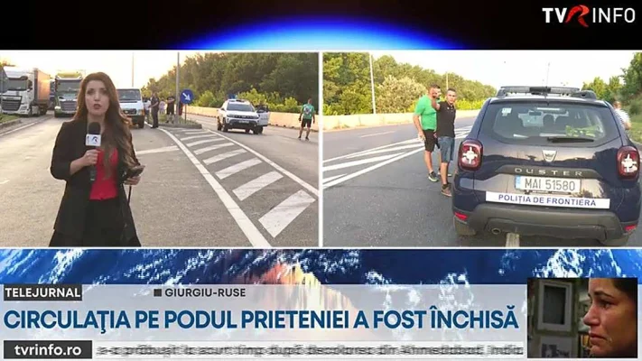 Circulația pe podul Prieteniei, de la Giurgiu, închisă până vineri la ora 4.00 dimineață