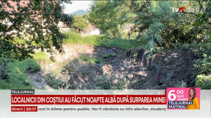 Localnicii din Coștiui, Maramureș, noapte albă după surparea minei