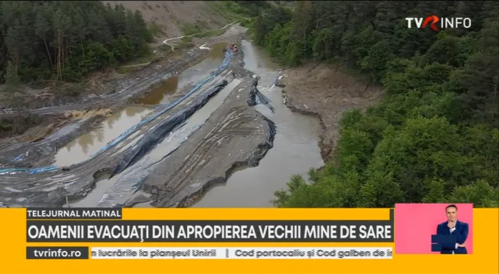 Situație gravă la Praid | Salină inundată, zeci de oameni evacuați