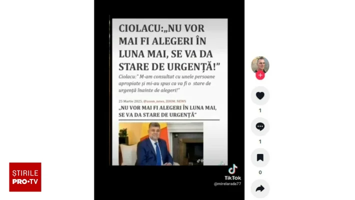 Guvernul demontează un fake news despre alegerile prezidențiale. Dezinformarea grosolană de pe TikTok | VIDEO