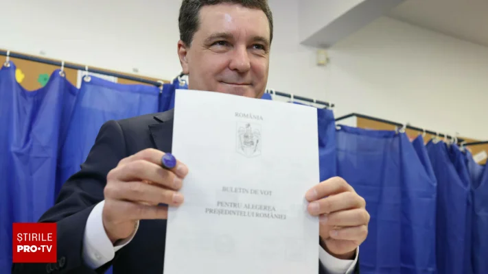 Nicuşor Dan a votat în orașul natal, Făgăraş: „Am votat pentru o schimbare care să aducă prosperitate”