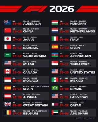 Formula 1: Calendarul 2026 a fost dezvăluit, Grand Prix-ul de la Madrid, programat în septembrie