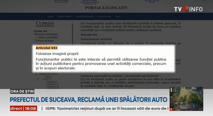 Prefectul de Suceava face reclamă online unei spălătorii auto, deși legea îi interzice. Traian Andronachi susține că nu știa de apariția clipului