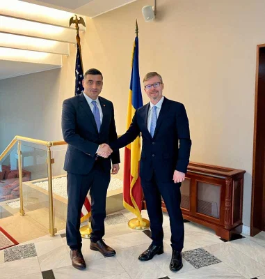 AUR: Întrevedere George Simion - Michael Dickerson, însărcinat cu afaceri a.i. al Ambasadei SUA la București