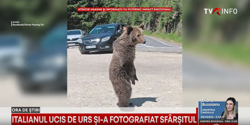 Italianul ucis de urs postase imagini cu o zi înainte: „Vine direct spre mine!”