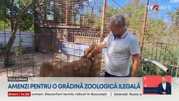 Amendă de 120.000 de lei pentru o grădină zoologică ilegală. Menajeria nu are autorizație, iar animalele sunt ținute în condiții improprii