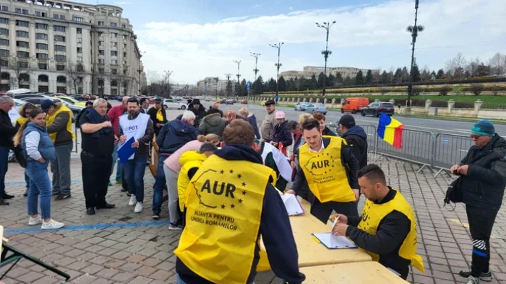 AUR anunță o „mobilizare masivă” la semnarea listelor de susținere pentru candidații „suveraniști”. Simion: „La zeci de sedii sunt cozi”