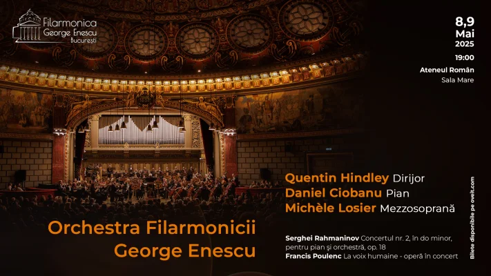 Trei artiști de talie internațională, invitați ai Filarmonicii George Enescu în două concerte simfonice excepționale, pe 8 și 9 mai