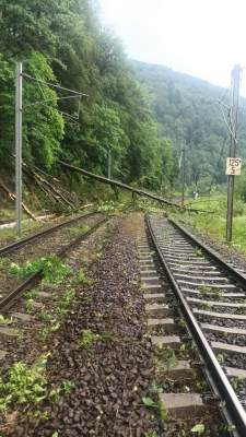 Trafic feroviar oprit pe linia Periș - Crivina - Brazi din cauza vremii