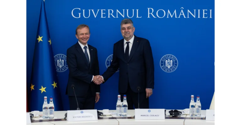 Marcel Ciolacu a discutat cu reprezentantul Comisiei Europene, Piotr Serafin, despre simplificarea procedurilor de accesare a fondurilor europene