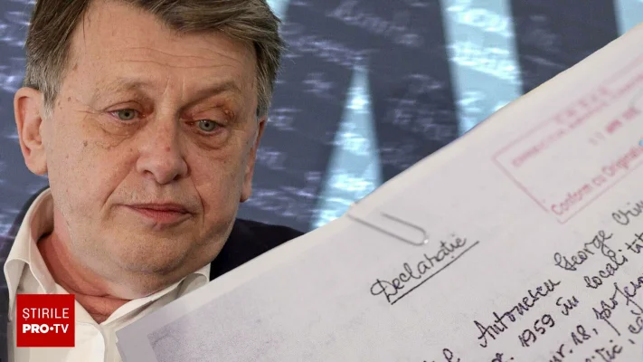 DOCUMENT. Crin Antonescu a prezentat declarația pe care a scris-o la Securitate în 1988 despre prietenul său profesor