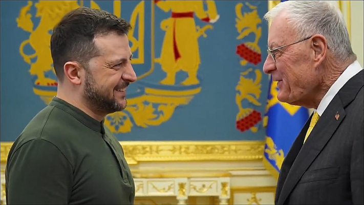 Zelenski a avut o „discuţie productivă” emisarul special american Kellogg, la Kiev