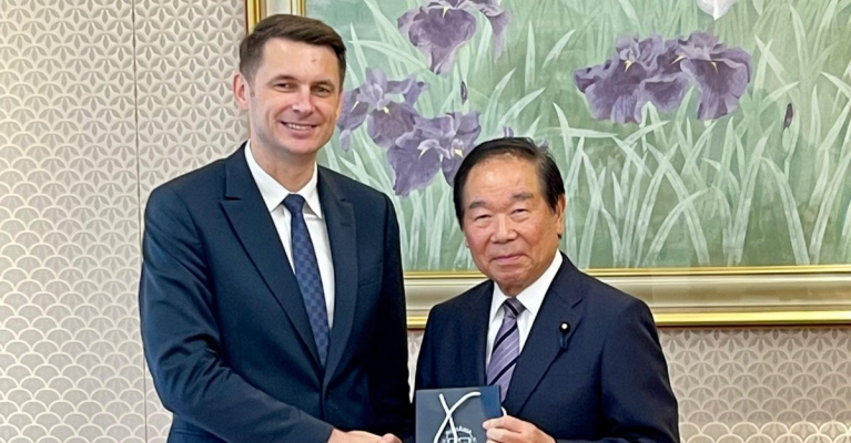 Mircea Abrudean, președintele Senatului, ÎNTÂLNIRE de lucru cu Excelența Sa Fukushiro Nukaga, în Japonia