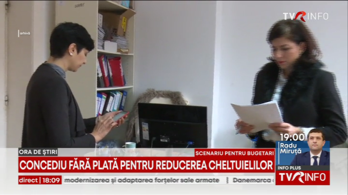Executivul ar lua în calcul să-i trimită pe angajații de la stat în concediu fără plată, câteva zile, în fiecare lună