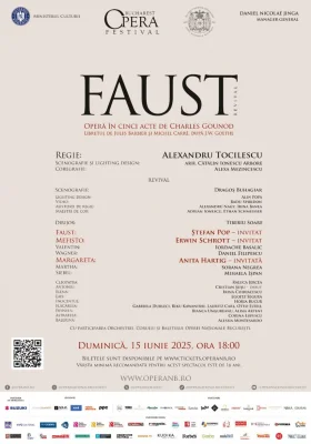 Trei staruri de anvergură internațională – Anita Hartig, Ștefan Pop și Erwin Schrott – distribuite în Faust de Gounod, în deschiderea Bucharest Opera Festival 2025, pe prima scenă lirică a României