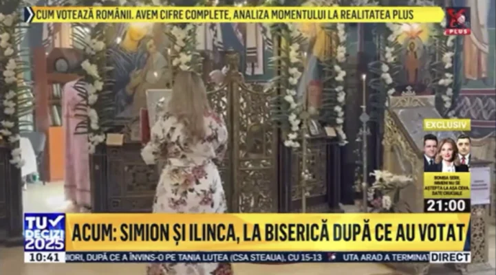 „O vedem pe Ilinca rugându-se la o icoană”, campanie ilegală pentru George Simion în ziua alegerilor, la televiziunea lui preferată
