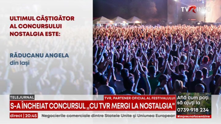Concurs cu premii „Cu TVR mergi la NOSTALGIA!” | Câștigătorii de sâmbătă, 28 iunie