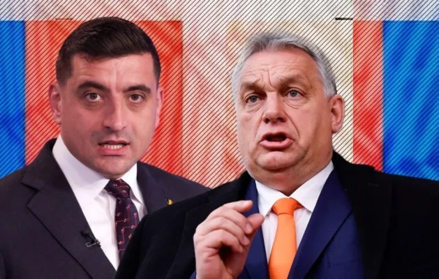 FOTO George Simion 'bagă capul în poză' cu Viktor Orban: Încearcă să contracareze UDMR, care joacă în tabăra lui Nicușor Dan