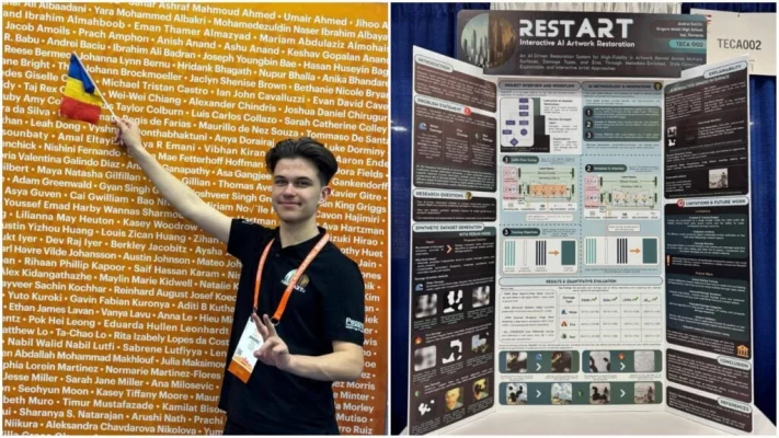 Restaurarea artei cu ajutorul inteligenței artificiale / Un elev de la Liceul de Informatică din Iași a creat un program care reface operele de artă