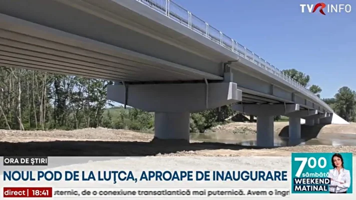 Noul pod de la Luțca, aproape de finalizare. Constructorii au adoptat o soluție tehnică nouă