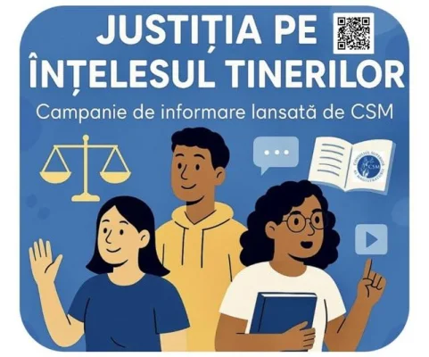 CSM lansează o campanie online de informare dedicată tinerilor despre funcționarea justiției