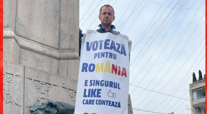 ZIARUL DE IAȘI | Un antreprenor din Iași a ieșit în stradă cu pancarte pentru a încuraja votul: „Am vrut doar ca mesajul meu să fie văzut. Nu am încercat să intru în vorbă cu oamenii sau să conving pe cineva să voteze ca mine”