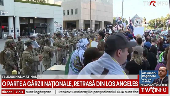 O parte a gărzii naționale, retrasă din Los Angeles. ”Haosul se diminuează”, susține Pentagonul