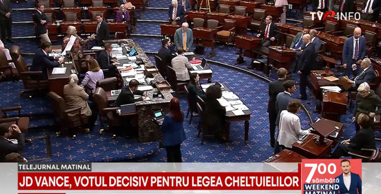 Senatul SUA a adoptat la limită proiectul de cheltuieli propus de Donald Trump