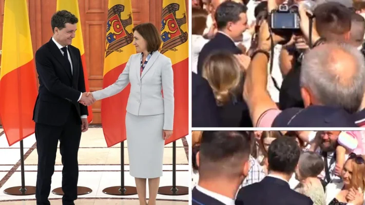 Președintele Nicușor Dan, baie de mulțime la Chișinău. Oamenii i-au scandat numele și au făcut fotografii cu el