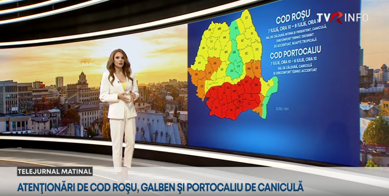 Caniculă extremă în România: cod roșu extins în jumătate de țară. Temperaturile ating 41 de grade