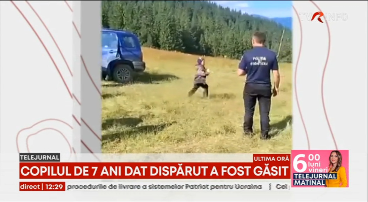 Neamţ: Băiatul de şapte ani căutat după ce a plecat în pădure şi nu mai revenise acasă, găsit într-o zonă greu accesibilă