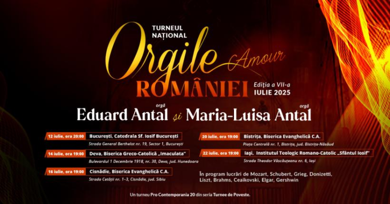 Turneul Național „Orgile României” începe sâmbătă, 12 iulie, la Catedrala Sfântul Iosif din București
