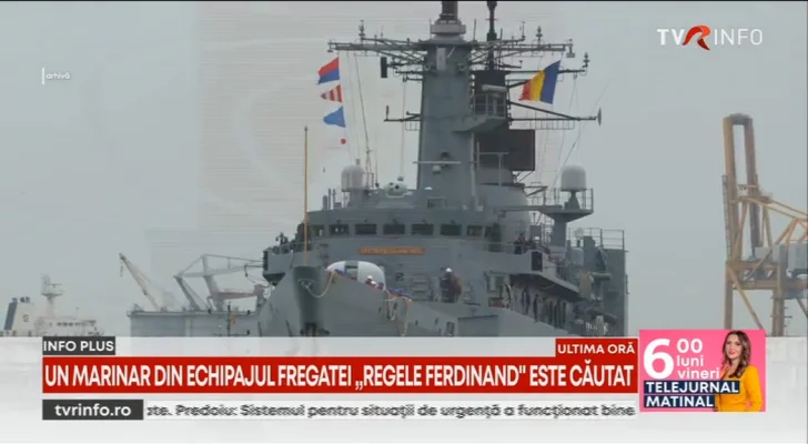Un marinar a dispărut de la bordul fregatei Regele Ferdinand, aflată în misiune